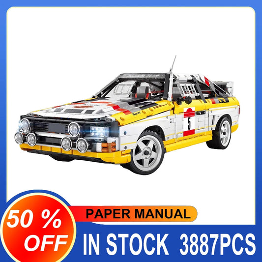 YC23043 Racing Sport Retro Rally Car 1:8 MOC Technical Building Blocks Assembling  Bricks Model Toys for Children Christmas Gift
