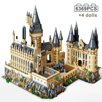 Mikro klocki Miasto Kreatywny średniowieczny magiczny zamek Seria Szkoła Architektura Pałac Model Klocki Prezenty Zabawki do montażu dla dzieci