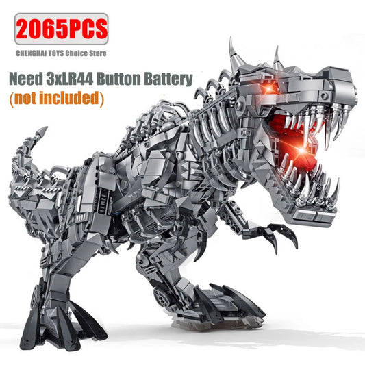 Jurassic Dinosaur World Large Mechanical Tyrannosaurus Rex Building Blocks T-rex Model With Lights Bricks Toys For Children Gift - CADA BRICKS®