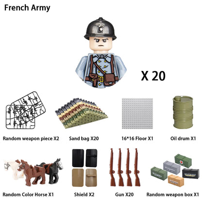 Military Building Blocks, Figures, Action Figures, Toys, Mini Dolls, Soldier Characters, Children's Toys, National Army Phalanx - CADA BRICKS®