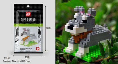 Mini Building Blocks 3D Animal  Diamond Model Micro Bricks Dog Cat Bird Moose Wolf Panda Macaw Toys For Children Birthday Gifts - CADA BRICKS®