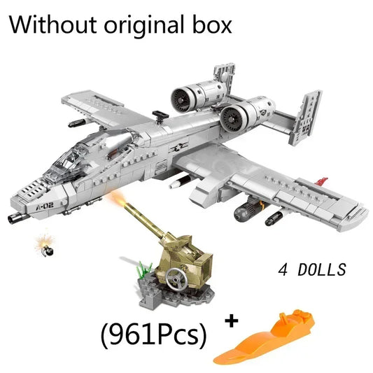 High Quality Military The A10 F35 Fighter Building Blocks DIY WW2 Plane Brick Toys Gifts For Children