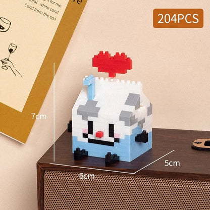Food styling, mini building block toys, fruit stacking, desktop decoration, collection, collage, cute models, Christmas gifts - CADA BRICKS®