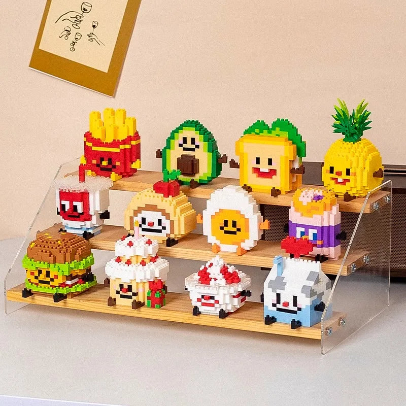 Food styling, mini building block toys, fruit stacking, desktop decoration, collection, collage, cute models, Christmas gifts - CADA BRICKS®