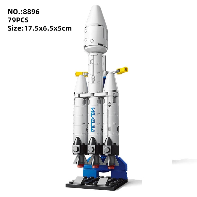 Space Astronaut Spaceman City Building Blocks Shuttle Satellite Rocket Space Station Saturn Figure Bricks Gift for Adult Man