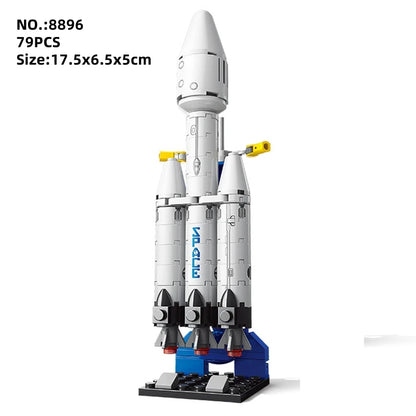 Space Astronaut Spaceman City Building Blocks Shuttle Satellite Rocket Space Station Saturn Figure Bricks Gift for Adult Man