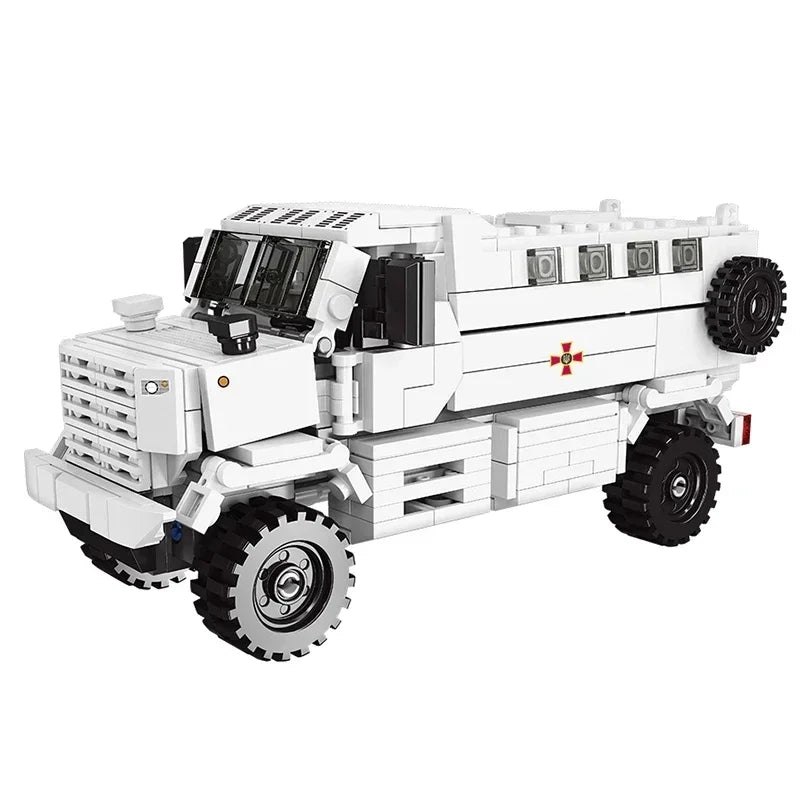 New Military Series Armored Vehicle Transport Truck  Building Blocks Leopard Tank Set T64 Tank MOC Bricks Educational Toys