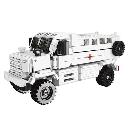 New Military Series Armored Vehicle Transport Truck  Building Blocks Leopard Tank Set T64 Tank MOC Bricks Educational Toys
