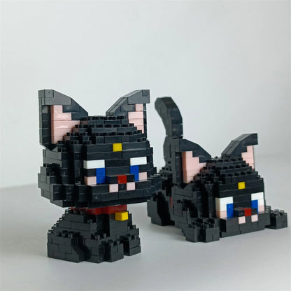 Dual Form Cat Shape Pet Series Model Micro Mini Building Blocks Toys Pocket-Sized Cuteness Pet Cat Display Decor Good For Girls - CADA BRICKS®