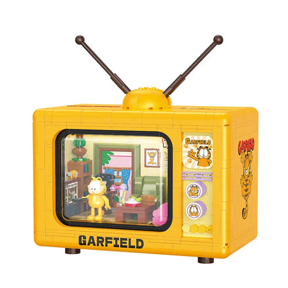 Balody Kawaii Anime Garfield Cat Mini Building Blocks Model Open Topped Car MOC TV House Brick Figure Toys For Christmas Gift - CADA BRICKS®