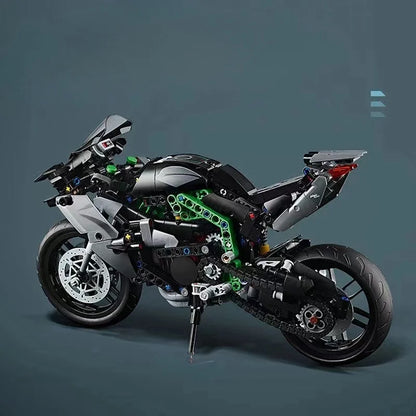 Nowe, znane klocki konstrukcyjne motocyklowe H2R 42170, lokomotywa, model pojazdu wyścigowego, klocki, motocykl, prezent dla chłopca i dziewczynki