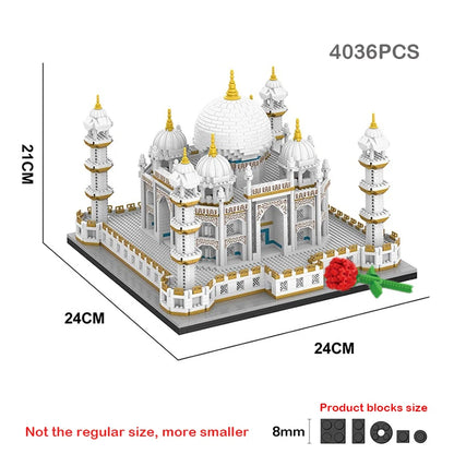 MOC City Mini Bricks Taj Mahal Światowej Sławy Architektura Mikro Model Indie Klocki Kreatywne Zestawy Zabawki Dla Dzieci Chłopiec Dorosły Prezent
