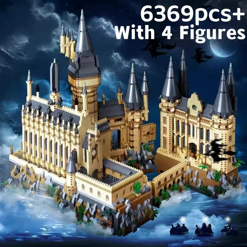 Mikro klocki Miasto Kreatywny średniowieczny magiczny zamek Seria Szkoła Architektura Pałac Model Klocki Prezenty Zabawki do montażu dla dzieci