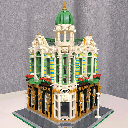 Kreatywny hotel na Kubie Widok ulicy miejskiej Architektura Klocki Sklep z klejnotami Sklep rowerowy Mikro klocki Zabawki modelarskie Prezent dla dzieci i dorosłych