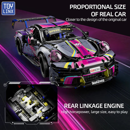 1611 PCS Sport Car Building Block Sets for Adults,1:10 Collectible Model Scale Engineering Toy Gifts for Boys Car no Box - CADA BRICKS®