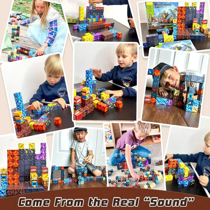 Magnetic Building Block Magnet Cube Mine World Set for Boy Girl Kid Age 3+ DIY Model Children STEM Sensory Toy Christmas Gift - CADA BRICKS®