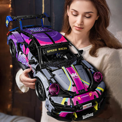 Zestaw klocków RSR Racing Car, 1700 elementów – model samochodu sportowego DIY, certyfikat CE, kompatybilny z Lego, prezent unisex dla dorosłych i nastolatków