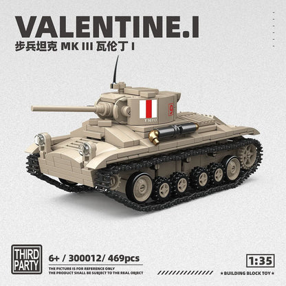 World War II tank Series A13MK.I Cruiser tank MK III Building Blocks SdKfz 101 Panzer I Light Tank Model Toys For Kids Gifts