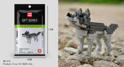 Mini Building Blocks 3D Animal  Diamond Model Micro Bricks Dog Cat Bird Moose Wolf Panda Macaw Toys For Children Birthday Gifts - CADA BRICKS®