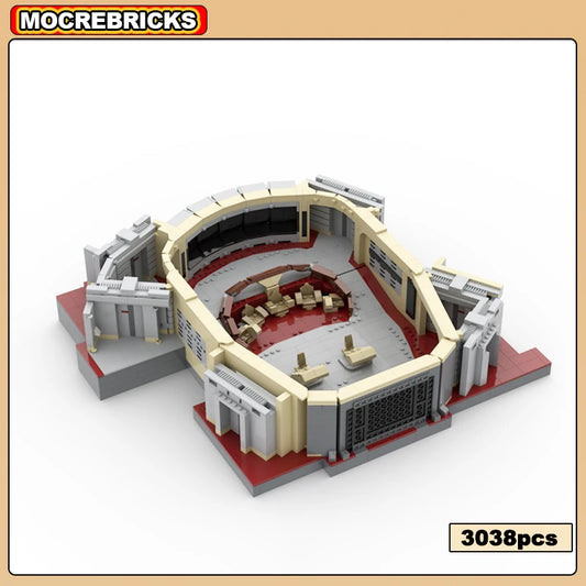 MOC-169227 Classic Space Station USS Enterprise D Main Bridge Building Model Building Block Assembly Brick Toy Children's