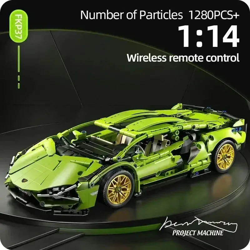 TOYLINX 1280Pcs Technical Building Blocks Racing Car Model Remote Control Electric RC Car Version Optional Construction Toys