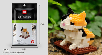 Mini Building Blocks 3D Animal  Diamond Model Micro Bricks Dog Cat Bird Moose Wolf Panda Macaw Toys For Children Birthday Gifts - CADA BRICKS®