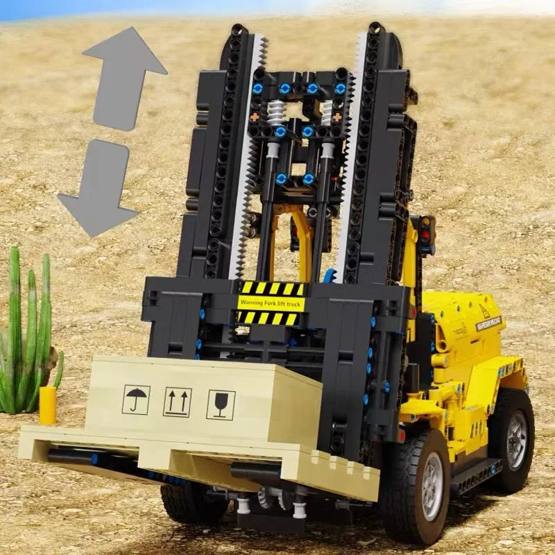 MOC 2.4G Remote Control Excavator Crane Loader Trucks Building Blocks Engineering Car Bricks Technical Model Toys For Kid Gift
