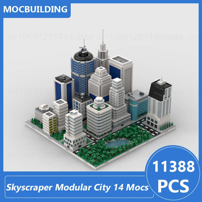 Skyscraper Modular City Series MOC Building Blocks DIY Assemble Bricks City Architecture Display Creative Educational Toys Gifts