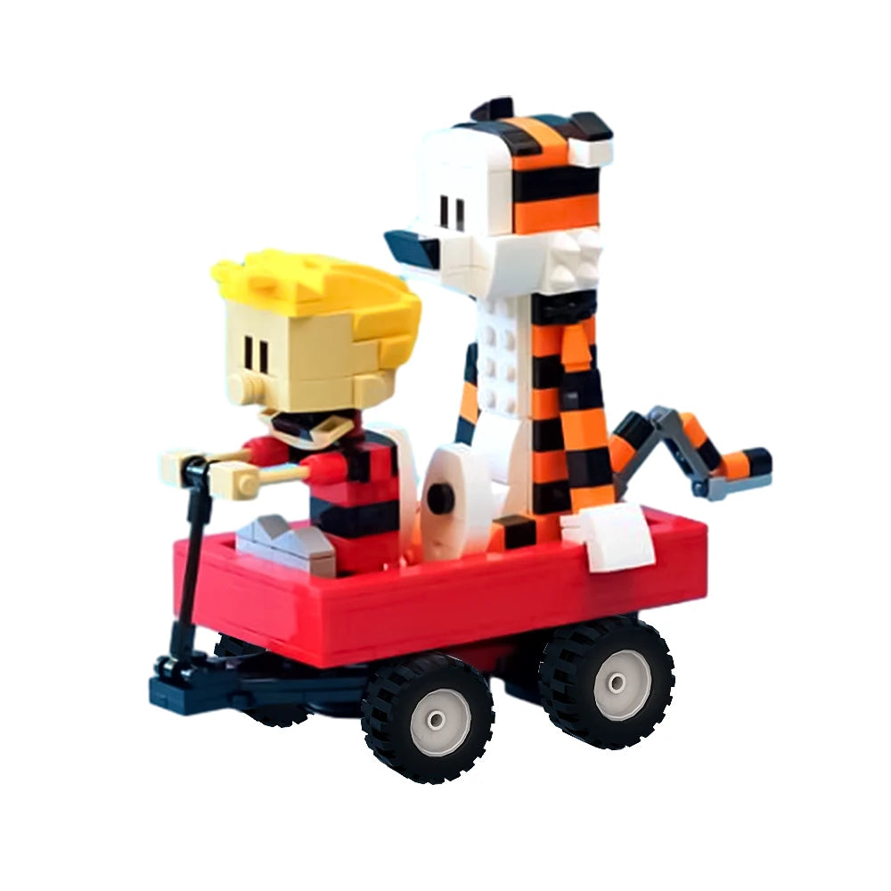 Gobricks MOC shooting Game Calvined and Hobbes Tiger Model Building Blocks Classic Anime Action Figures Bricks Toy Children Gift - CADA BRICKS®