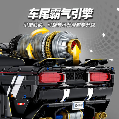 GULY 10637 Dodgedd 1:8 MOC Technical RC Racing Building Blocks Assembling Supercar Bricks Model Toys for Children Christmas Gift - CADA BRICKS®