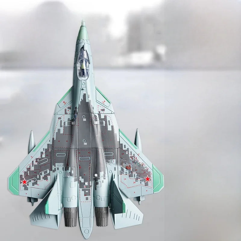 Assembled Fighter Jet Model Toy for Boys Tank Military Simulation Building Blos Gift B2 Stealth Bomber J20 Su35 Ghost