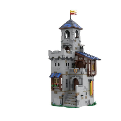 MOC Castle Keep Building Blocks Modułowa średniowieczna wieża fortecy Kompatybilne klocki Kreatywny zamek DIY Zabawka prezent dla chłopców Dzieci