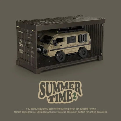 489Pcs Technical City Camper Car Building Blocks Passenger Truck Van Model Bricks Set With Display Box Kids Gifts For Boys