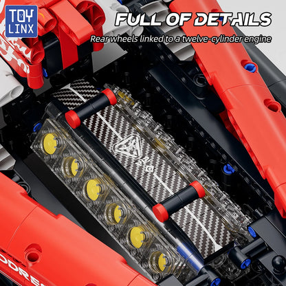 1768PCS 1:8 F1 Race Cars Building Sets MOC Building Blocks Car Cool Collectible Model Car Kits Toy Christmas Festive Gift Giving - CADA BRICKS®