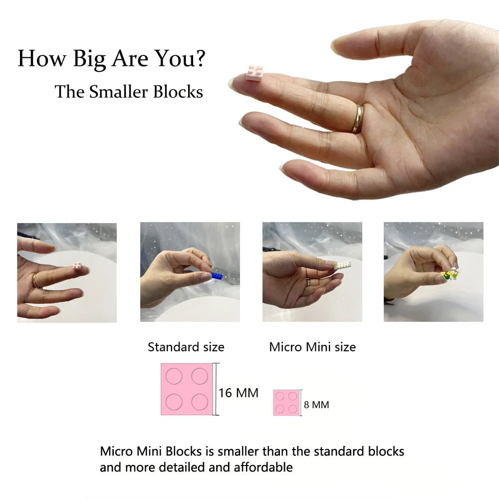 KNEW BUILT Huge New Swan Stone Castle Micro Mini Bricks for Adults Huge Assemble Architecture Toys Kits Diamond Build Blocks