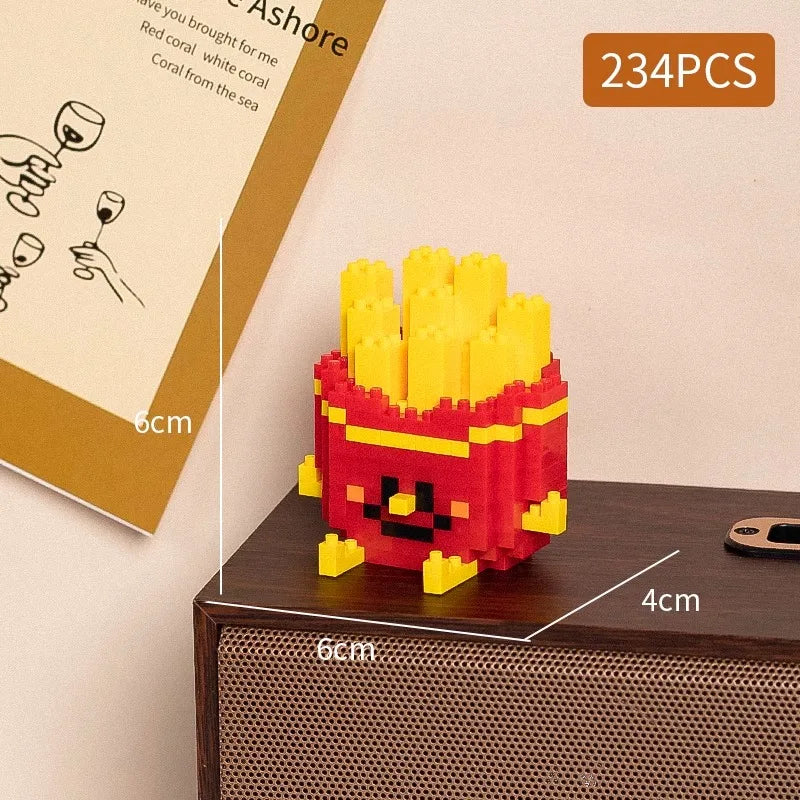 Food styling, mini building block toys, fruit stacking, desktop decoration, collection, collage, cute models, Christmas gifts - CADA BRICKS®