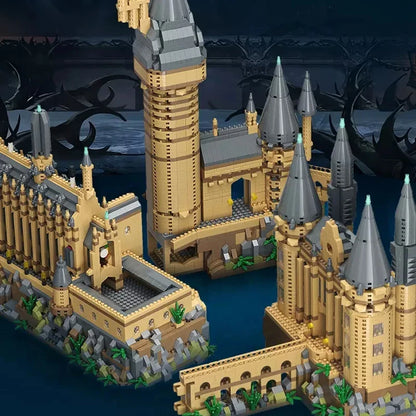 Mikro klocki Miasto Kreatywny średniowieczny magiczny zamek Seria Szkoła Architektura Pałac Model Klocki Prezenty Zabawki do montażu dla dzieci