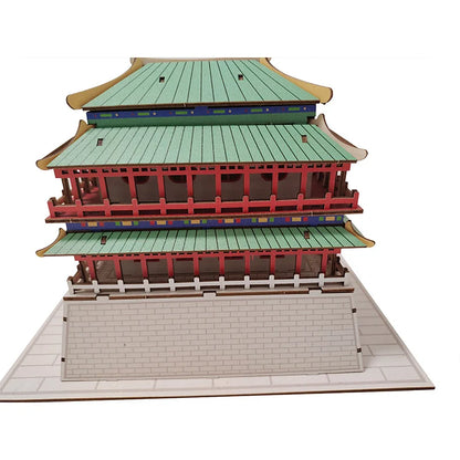 Yueyang Tower Miniature Building Block - Wooden Construction Assembly Model Kit Chinese Architecture Craft Ornament