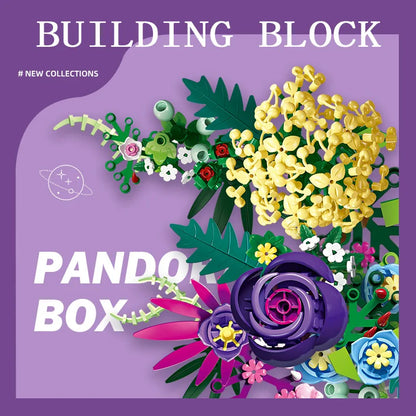 Idea Botanical Garden Pandora Flower Potted Plant Bouquet with Light Building Block Set Toys for Girl's gifts or Home Deco