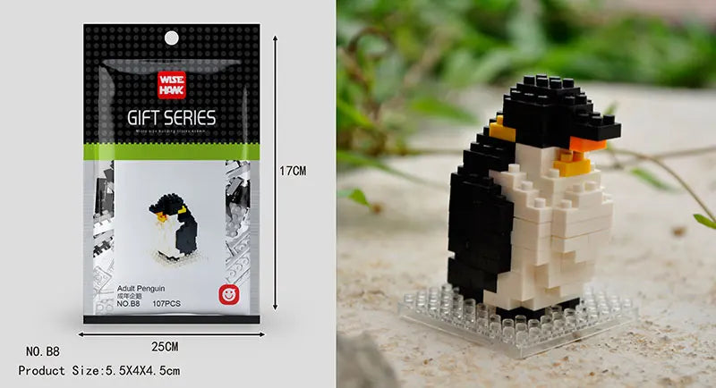 Mini Building Blocks 3D Animal  Diamond Model Micro Bricks Dog Cat Bird Moose Wolf Panda Macaw Toys For Children Birthday Gifts - CADA BRICKS®