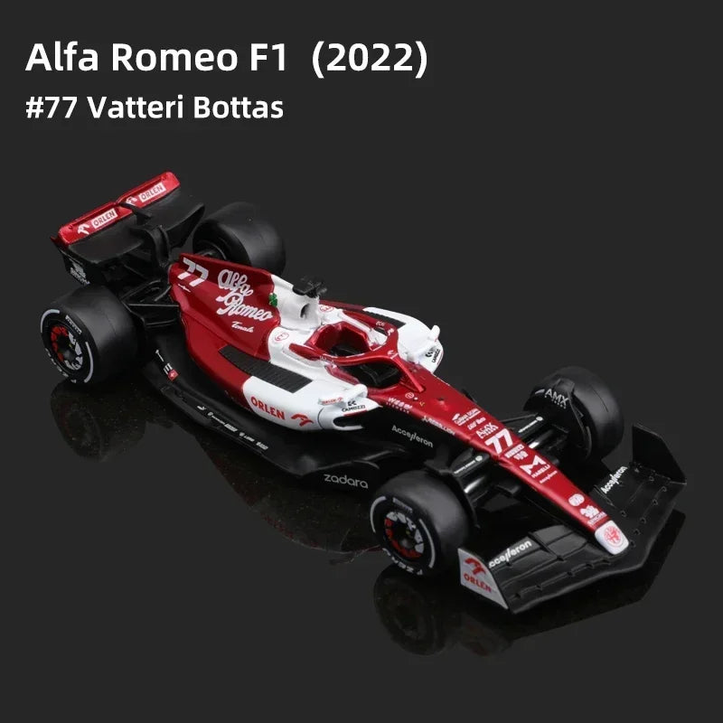 Skala 1:43 2022 Alfa Romeo F1 Team ORLEN C42 Techniczny samochód wyścigowy Klocki konstrukcyjne Model pojazdu Formuły 1 Klocki konstrukcyjne Zabawki na prezenty