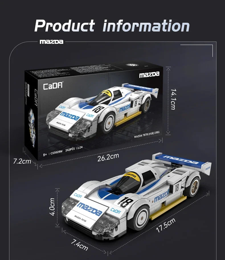 Cada 1:24 Technical Drift Racing Car C42 Sports Car Model Building Blocks City Endurance Sports-Car Bricks Toys For Kid Gifts - CADA BRICKS®
