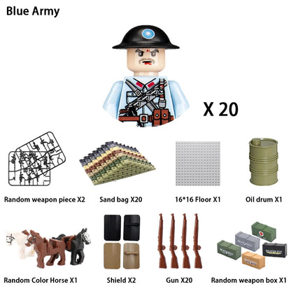 Military Building Blocks, Figures, Action Figures, Toys, Mini Dolls, Soldier Characters, Children's Toys, National Army Phalanx - CADA BRICKS®