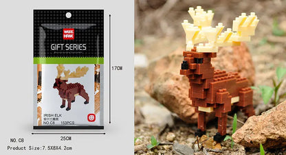 Mini Building Blocks 3D Animal  Diamond Model Micro Bricks Dog Cat Bird Moose Wolf Panda Macaw Toys For Children Birthday Gifts - CADA BRICKS®
