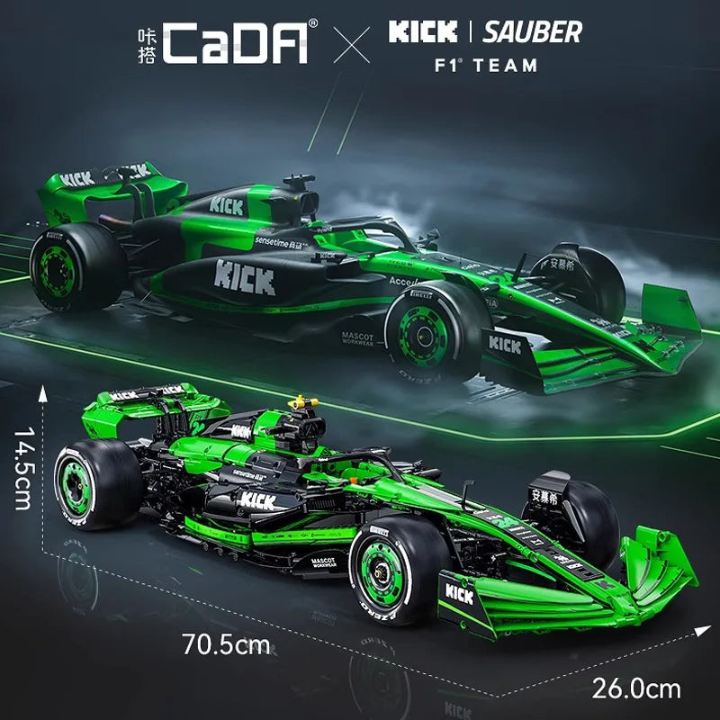 Cada 1:8  MOC Sauber F1 Team C44 Formula-1 F1 Racing Car Number 24 Sports Car Building Blocks City KICK Car Bricks Toys Gift - CADA BRICKS®