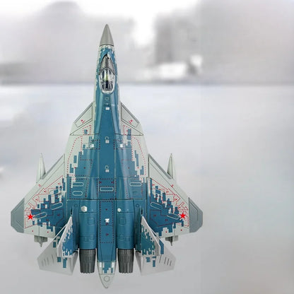 Assembled Fighter Jet Model Toy for Boys Tank Military Simulation Building Blos Gift B2 Stealth Bomber J20 Su35 Ghost