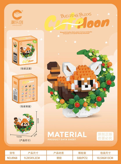 Mini Dog Cat panda raccoon Cute Pet Small Building Block Model Series Ornaments Children's Toy Christmas Birthday Gifts for Kids - CADA BRICKS®