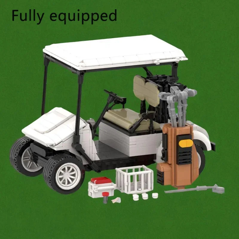 807/pcs Building Blocks Golf Cart Model Easy Operation Pullback Action Simulation Vehicle Model for Children Holiday Gift - CADA BRICKS®