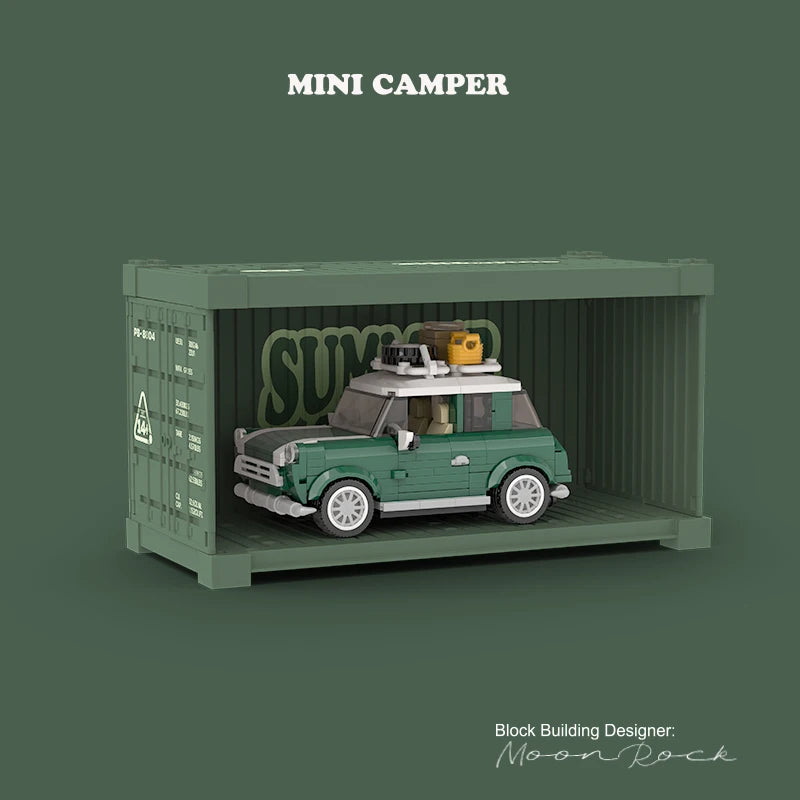 PB Creative City Retro Car Building Blocks T1 Campervan Beetle Camper Car Bricks Mini Camper Model Toys Kids Christmas Gifts