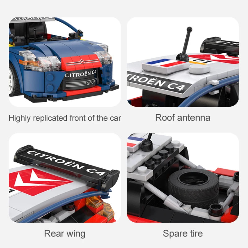 Cada Citroen WRC 2008 Champion Vehicle Building Blocks City Remote Control Racing Car RC Super Sports Car Bricks Toys Boys Gifts - CADA BRICKS®
